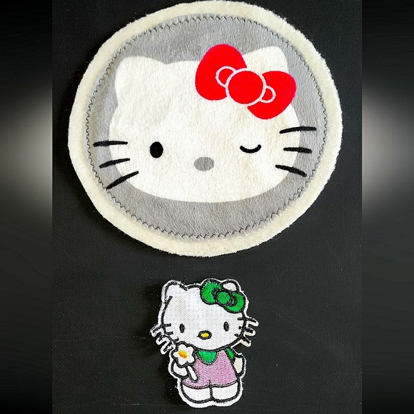 NEW Lot of 2 Hello Kitty Patches/Emblems/Appliqués! Sew On & Iron On - Picture 2 of 9